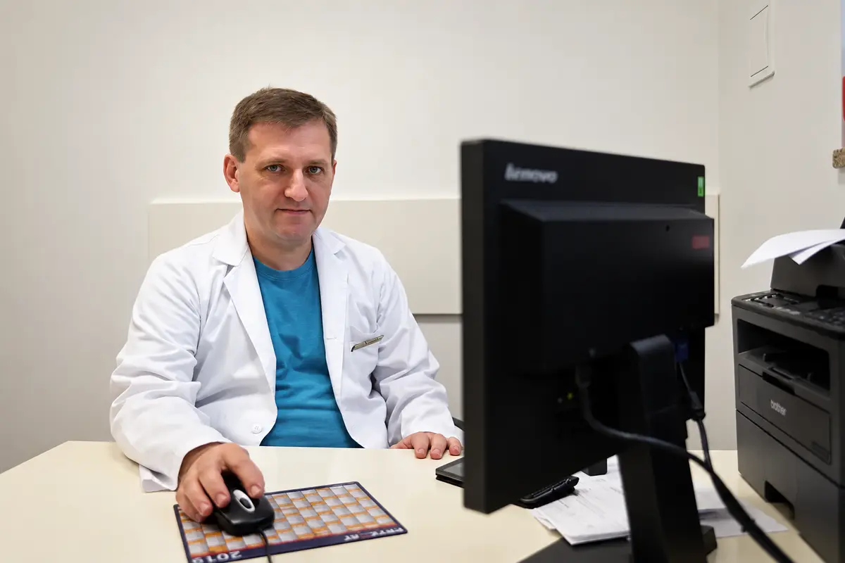 dr n. med. Marek Ciesielski w gabinecie
